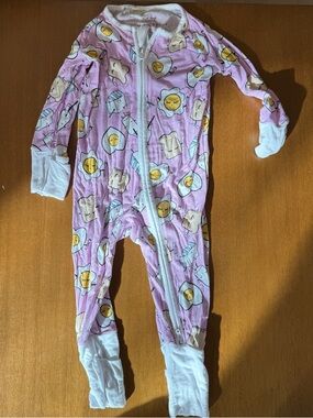 Little Sleepies Pink Breakfast Buddies Zippy